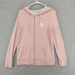 Ivory Ella Hoodie Sweatshirt Pink Full Zip Hooded Long Sleeve Jacket Womens M